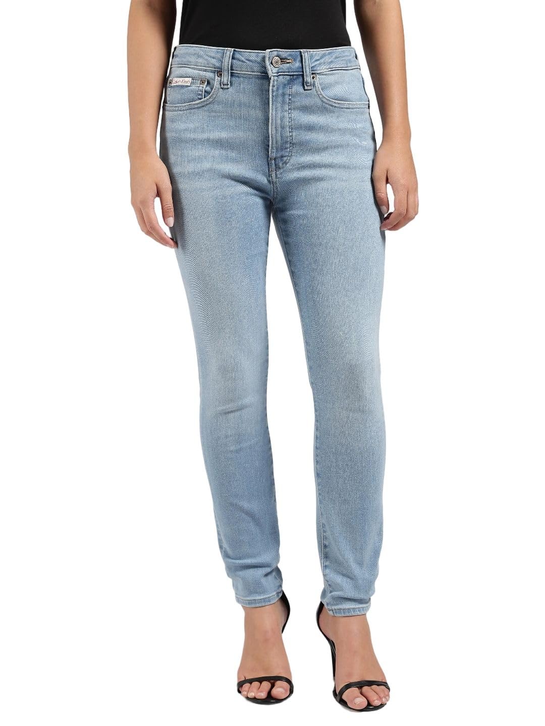 calvin klein jeans Light-wash Skinny fit mid Rise Jeans-picture-13