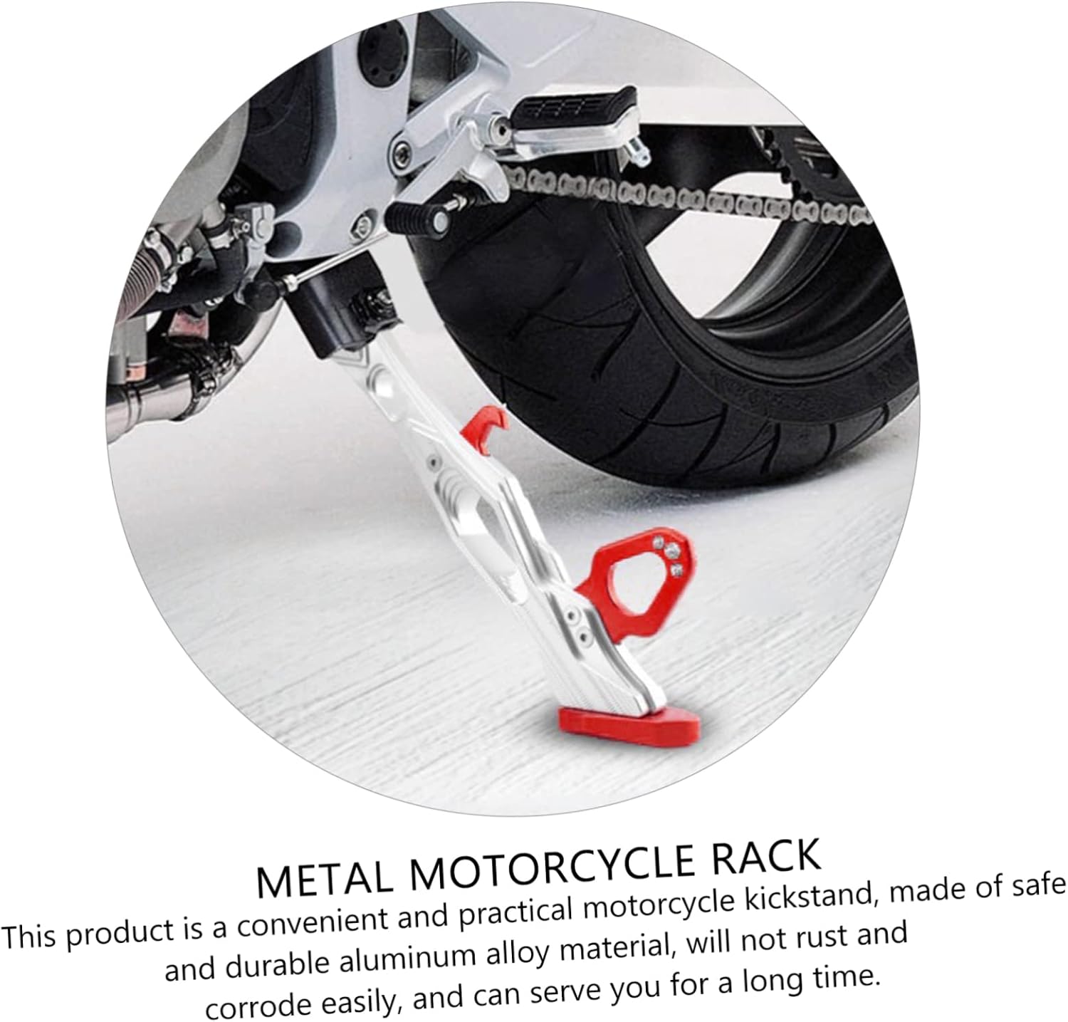 CHILDWEET Aluminum Alloy Motorcycle Kickstand Modified Single Leg Side Stand for Electric Vehicles Motorbikes Sturdy Foot Support for Easy Parking