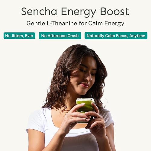 Miniatura 6 de Yu Tea Hojicha (75 porciones) + Sencha (100 porciones) en polvo de té verde orgánico  Té verde tostado japonés puro  Bolsa resellable, 2.65 onzas