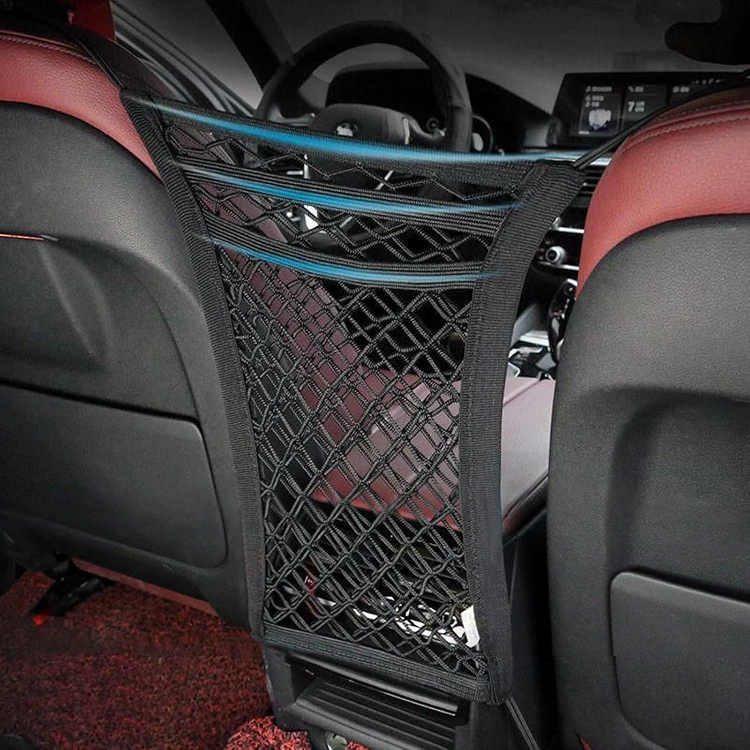 Car Storage Net, 3 Layer Storage Network of Car Seat, Car Seat