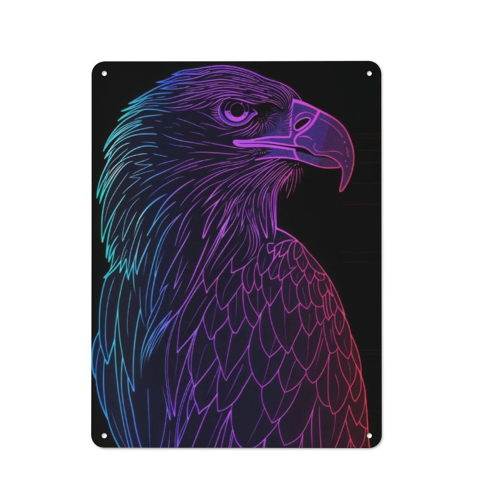 Eagle Bird Neon Animal Metal Wall Sign 40x30cm, Vintage Home Bar Decor for Pub, Home Bar, Shed Or Man Cave