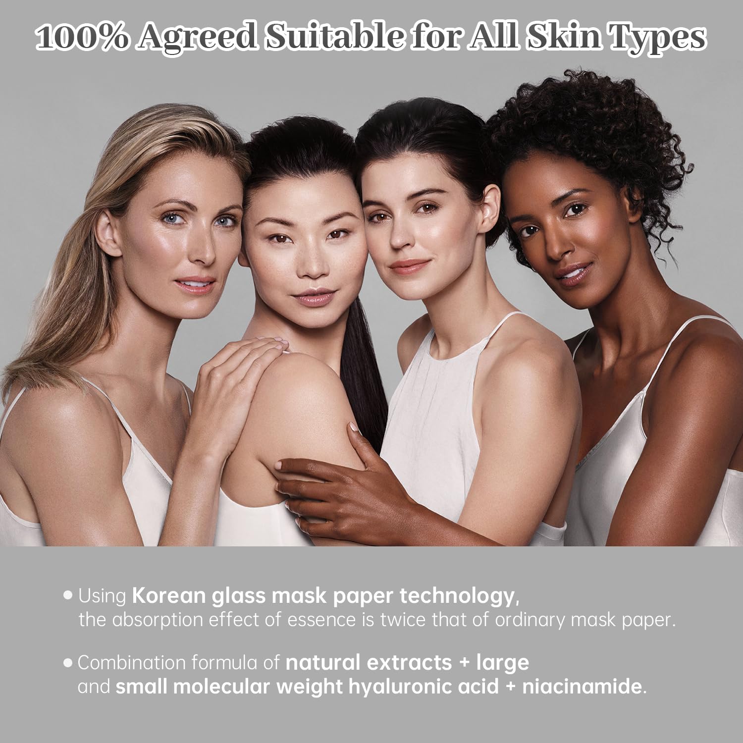 HEALOINE Hyaluronic Acid Face Mask with Niacinamide, Overnight Facial Mask Even Skin Tone Face Mask for Women, Hydrating, Moisture, Elasticity for All Skin Types Korean Skin Care 30g*10 ea - Image 7