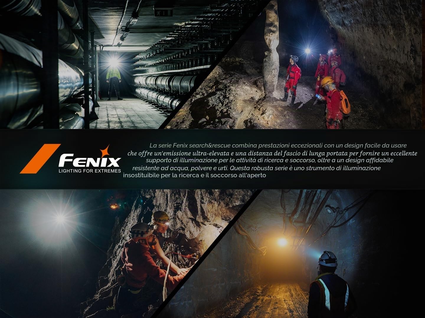 fenix HP35R, torcia frontale ricaricabile ultra potente | 4000 lumen | 450 m | 500 ore max | fascia larga comoda | batteria da 10.000 mAh con cavo di prolunga | luce di sicurezza posteriore rossa |