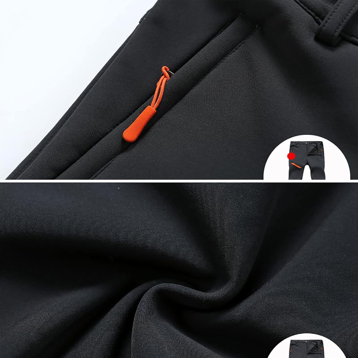 CLSQLXYJZC Men's Snowboard Pants, Autumn Winter Windproof Warm Outdoor Skiing Pants, for Walking Snow Pants