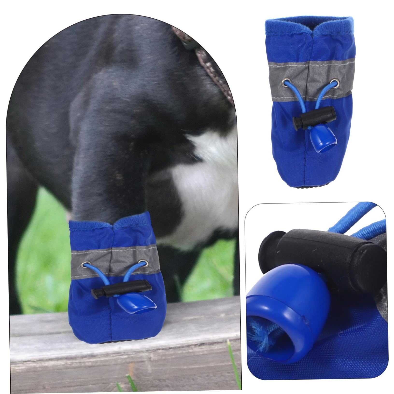 Baluue Lot de 4 bottes de neige pour chien - Bottes de pluie pour protéger les pattes - Chaussures pour chien - Chaussures pour chien de grande race - Bottes de neige d'été pour petite fille