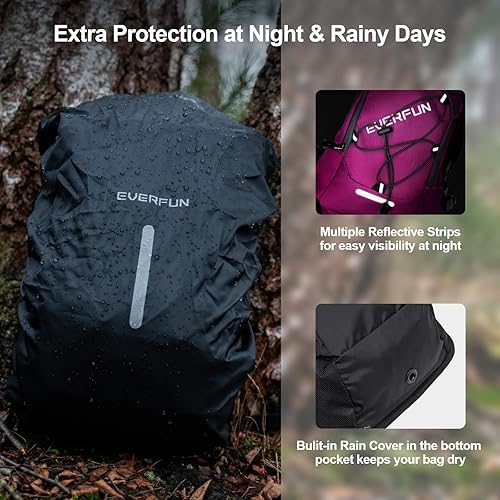 Miniatura 5 de Everfun Mochila de hidratación de 18 litros con bolsa de agua de 2L3 L, mochila de agua para senderismo para mujeres y hombres, paquete de