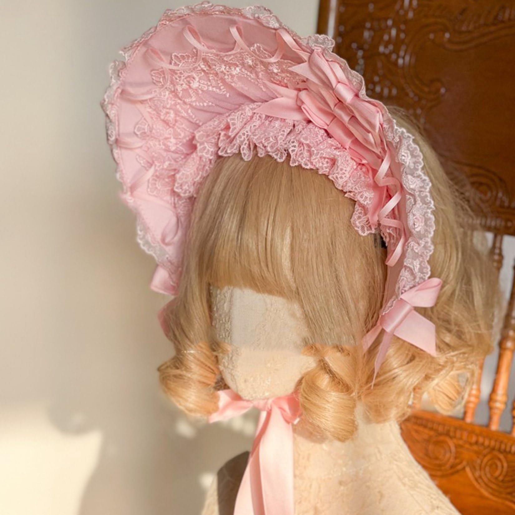 か*う様 BABY ボンネット　帽子　ヘアアクセサリー　ピンク Amazon.co.jp: ロリータ帽子 髪飾り ベレー帽 ピンク ヘッドドレス