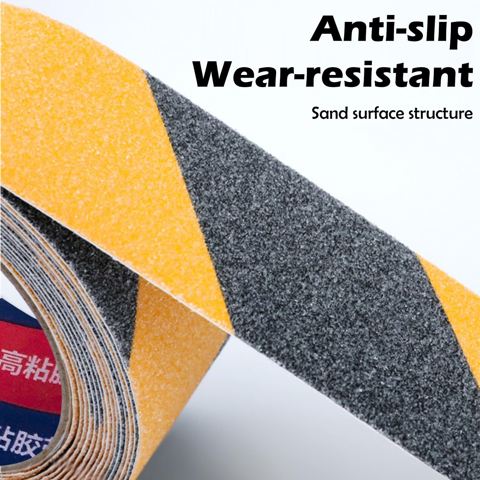 Antidérapage haute traction bande de pneu Ruban antidérapant multicolore 2/4/6 pouces x 16 pieds for escaliers et skateboards(Gray W 6in)