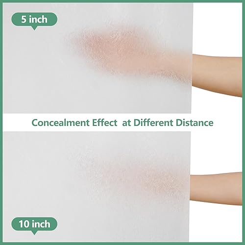 Miniatura 6 de Cortina de ducha impermeable de EVA esmerilada 3D para privacidad, 40 x 36 pulgadas, forro de cortina de ducha de vinilo sin BPA, pequeña con 2