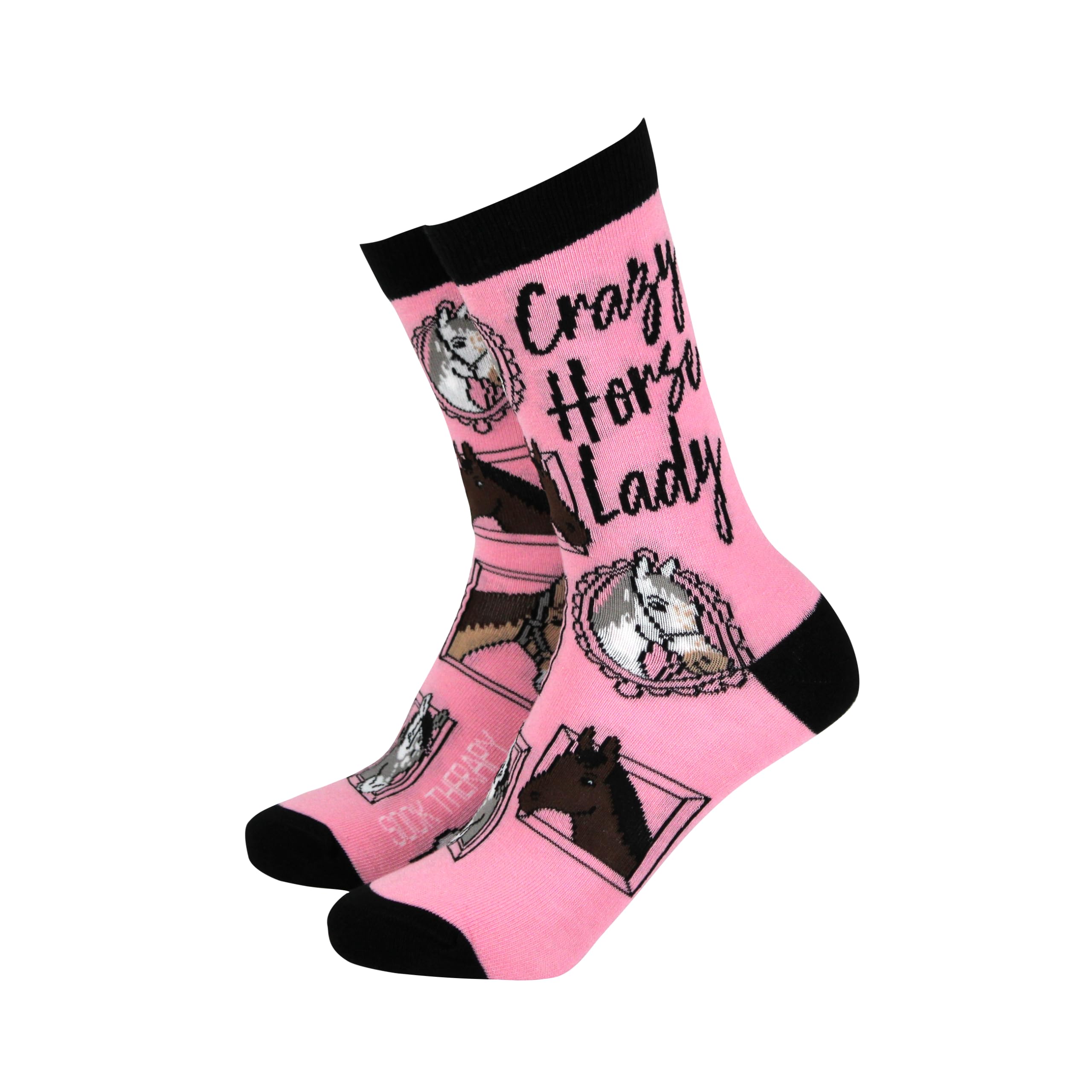 Smiling Faces Sock Therapy Calzini Donna In Bambù Crazy Horse, Rosa, Taglia 36-41