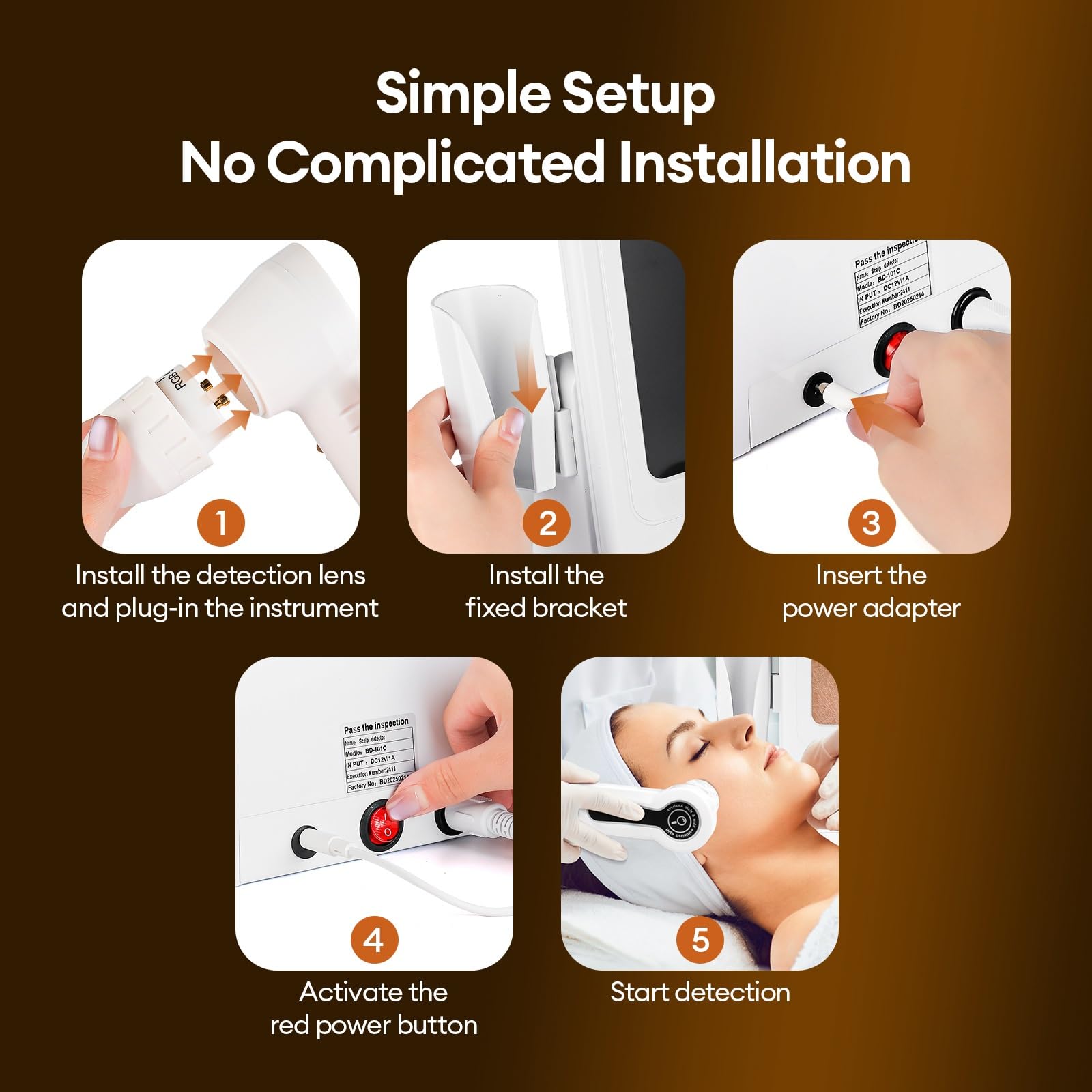 Skin Diagnosis Hair Analyzer, 11 Inch HD Screen Scalp Analysis Machine, Digital Hair Follicle Scalp Detector with 50x/200x DualHeads for Home, Beauty Salon Spa