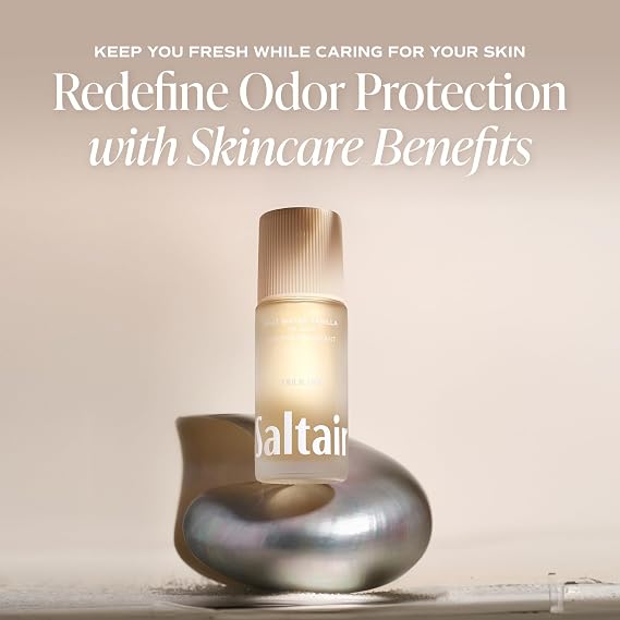 Saltair Serum Deodorant 2 Pack Salt Water Vanilla Scent 5% AHA Aluminum-Free Odor Control for Women & Men Mandelic Acid Deodorant with Lactic Acid 2x 1.7oz Travel Roll On