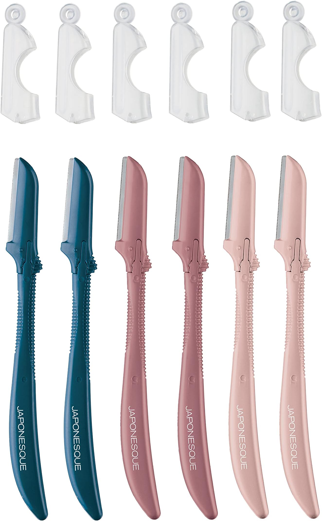 JAPONESQUEDermaplaner Facial Razors - 3 Piece Set, Facial Hair Razor Kit - One Blade Dermaplane Razor for Women - Pack of 2