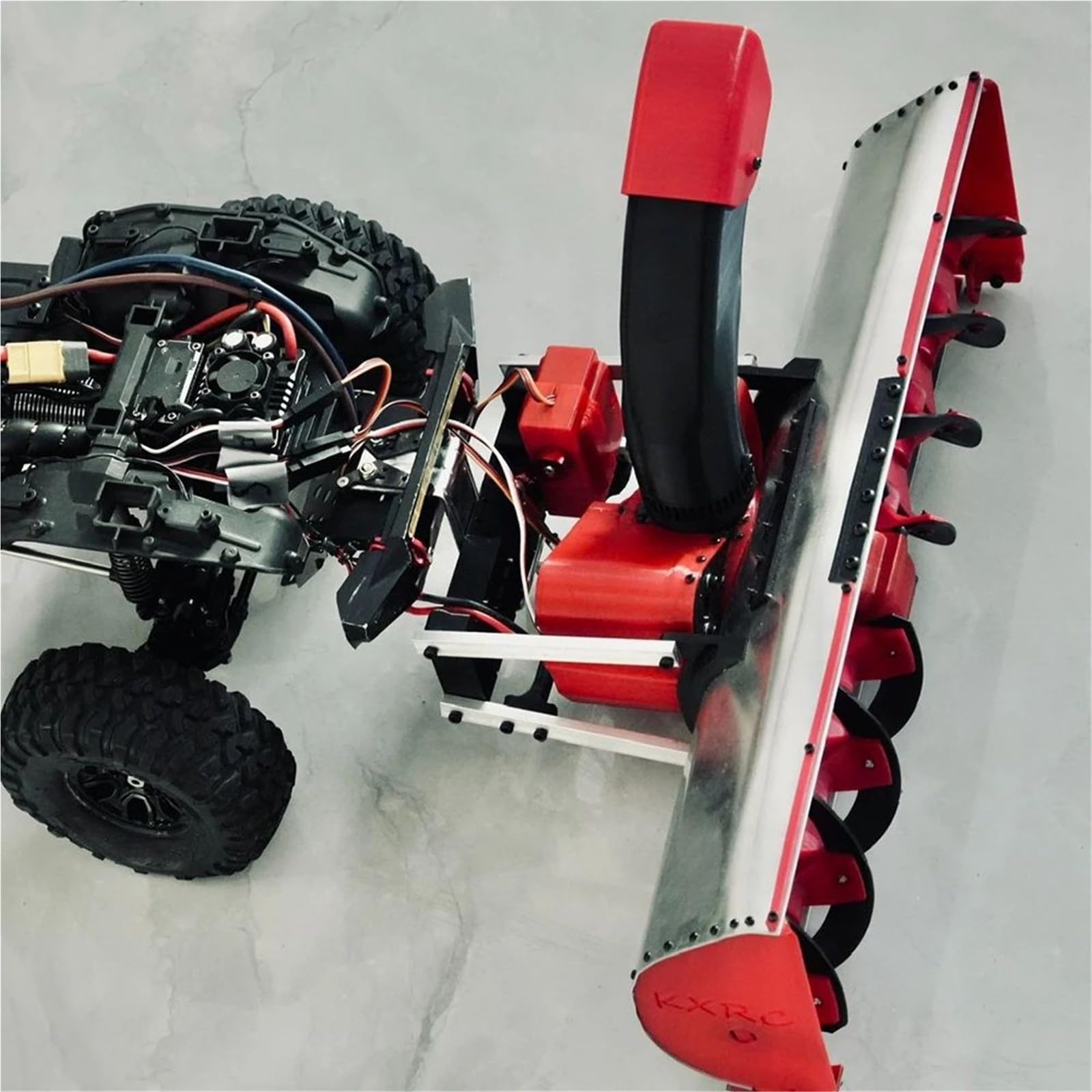 Macchina Rimozione Della Neve Per TRX4 Per SCX10 Per Yikong 1/10 Accessori | Kit spazzaneve in metallo e plastica cingoli 1/10 trasforma impianto macchina spazzaneve invernale