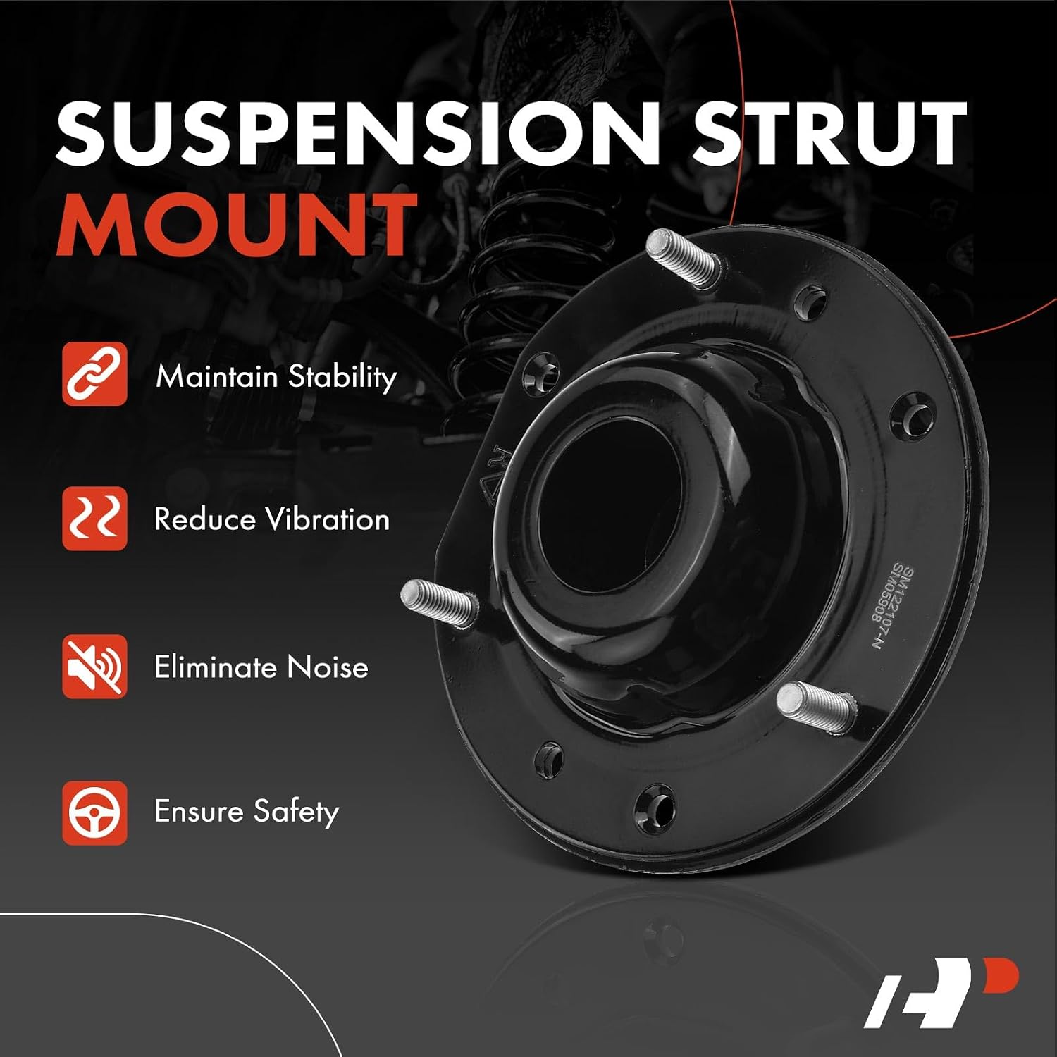 A-Premium Front Right Suspension Strut Mount Compatible with Chevrolet Malibu 2004-2012 & Pontiac G6 2005-2010 & Saturn Aura 2007-2009