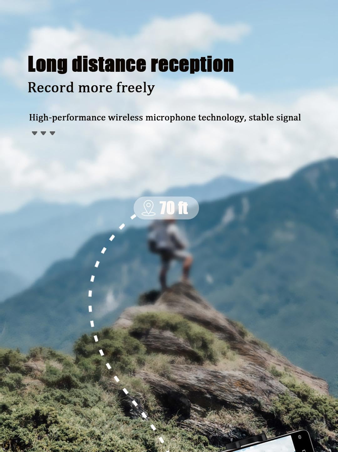 HUACAM Button Magnetic Wireless lavalier Microphone, Noise Cancelling Wireless Microphone - Image 4