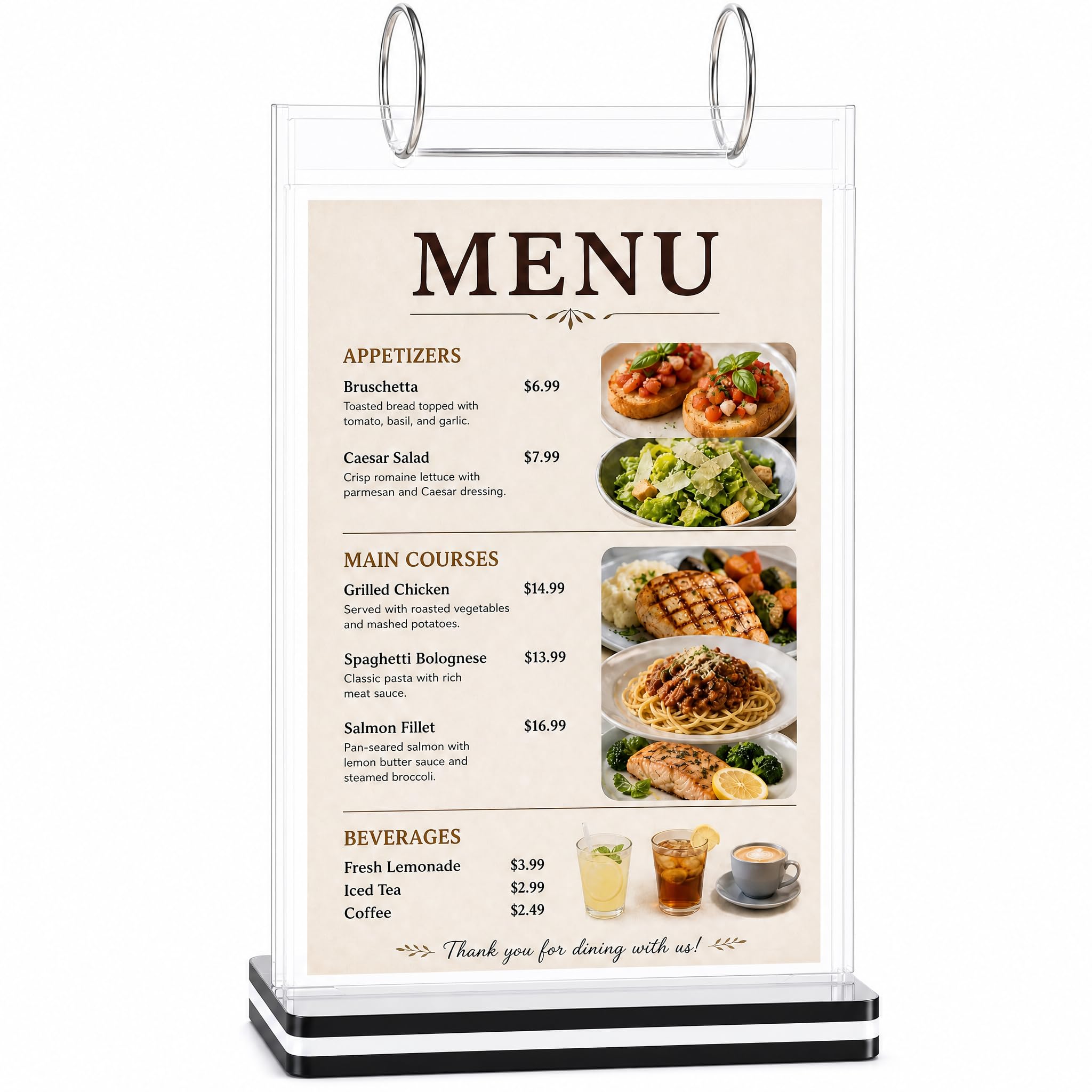 Amazon.com : Ciieeo A6 Flip Menu Holder Stand, Table Flip Menu