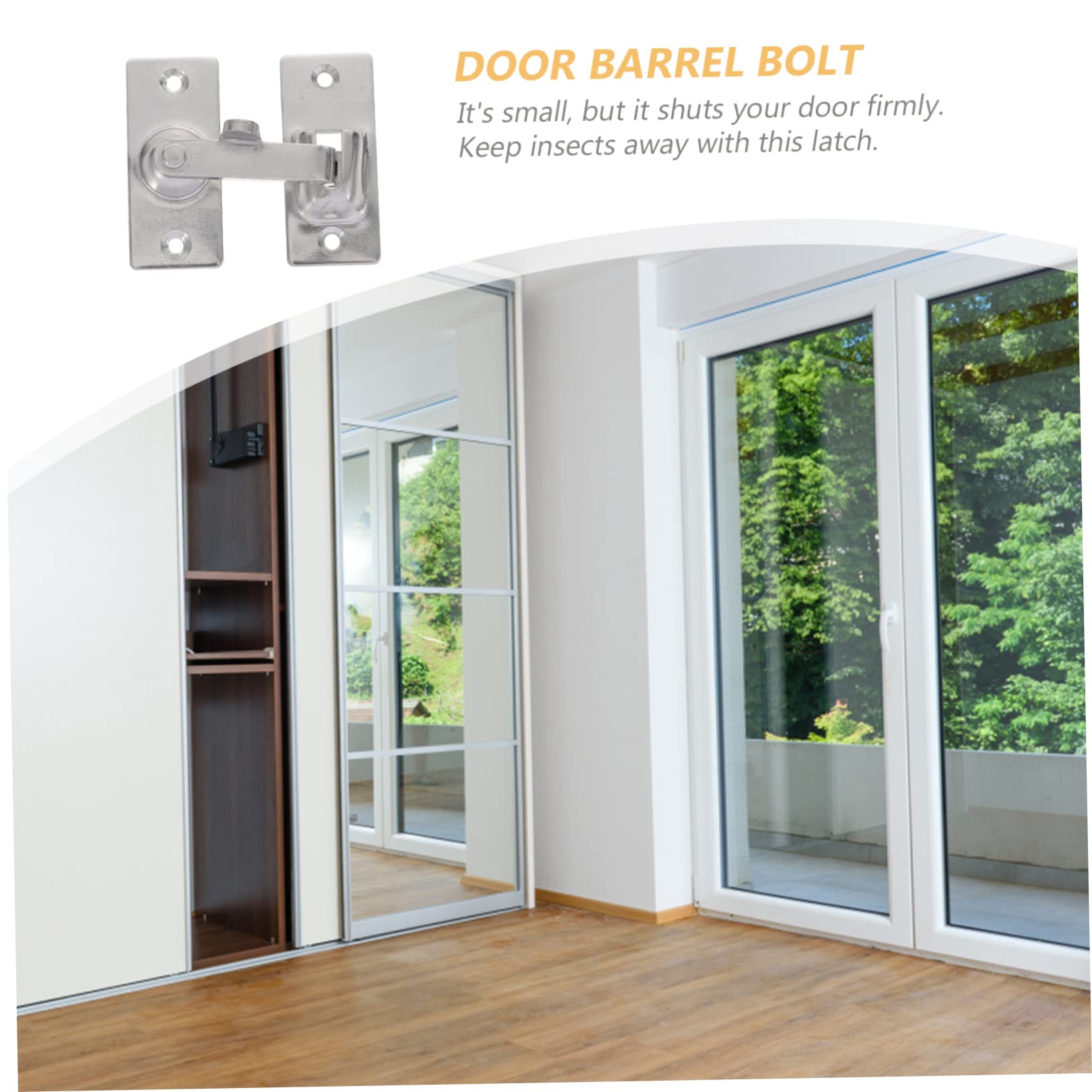 jojofuny 5ensembles Loquet à Barillet Acier Inoxydable Targette De Porte Résistante Et Pour Sécuriser Vos Portes Et Fenêtres