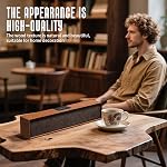 Bluetooth Computer Speakers - Wooden Sound Bar with Bluetooth 5.3 & USB Connectivity | Universal Compatibility for PC, Desktop, Laptop, Monitor, Tablet & Smartphone