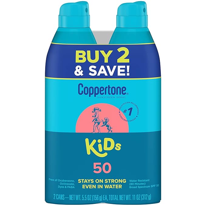 Coppertone Sunscreen Spray SPF 50, Broad Spectrum, Water