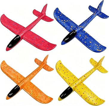 4 Pcs Aeroplane Colorful Foam Glider Planes, Foam Glider Planes