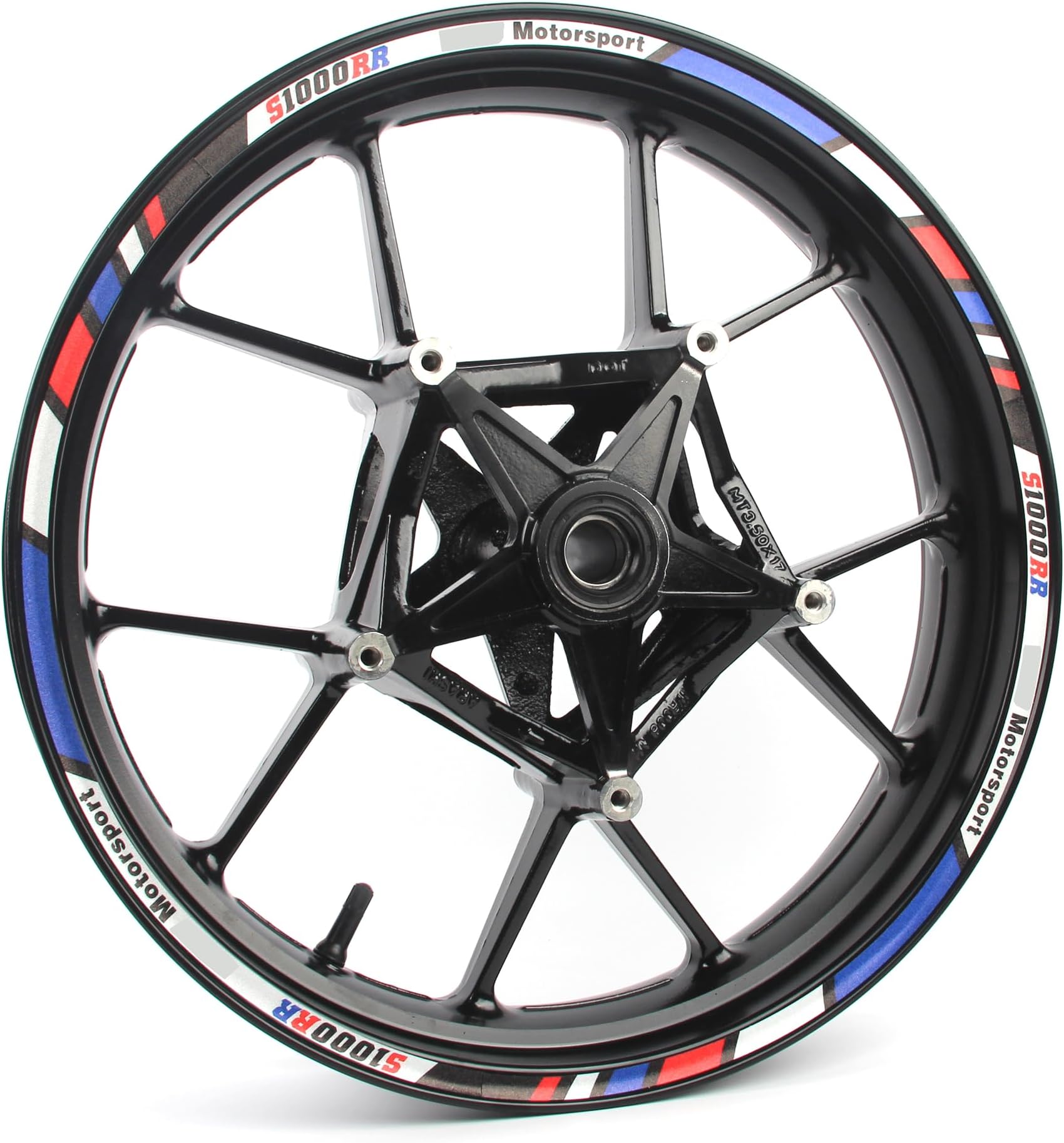 - 17” Wheel Rim Strips Tape Stickers Decals Designed for S1000RR Motorcycle Accessories Waterproof Reflective Blue