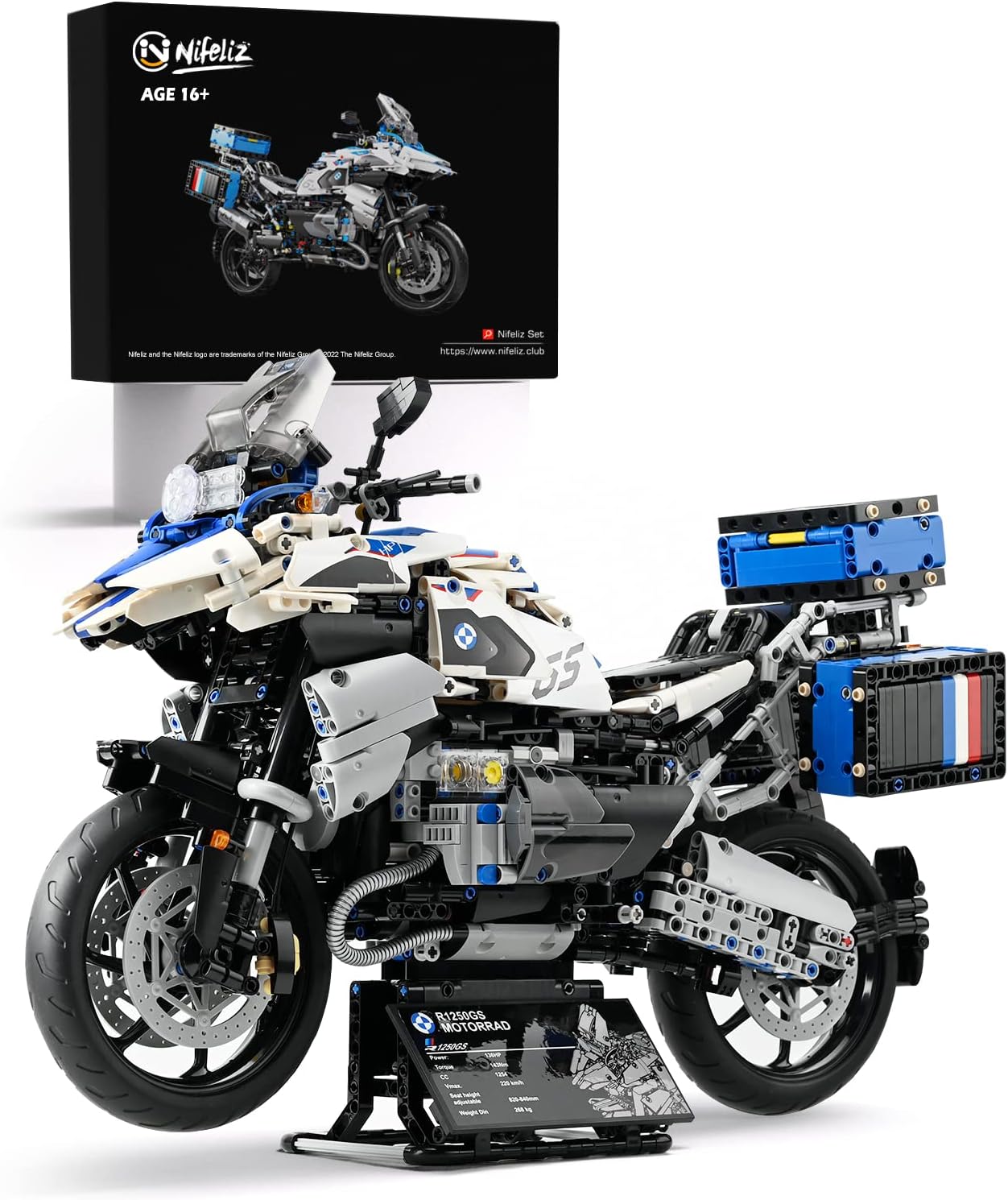 Nifeliz R125GX Motorcycle Toy Building Kit, Build a Stylish Motorcycle Display Model, Collectible Motorcycle Model Building Kit for Adults (2369 PCS)