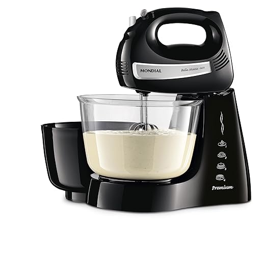 Batedeira Bella Massa, Mondial, Preto/Inox, 500W, 110V - B-23 NP
