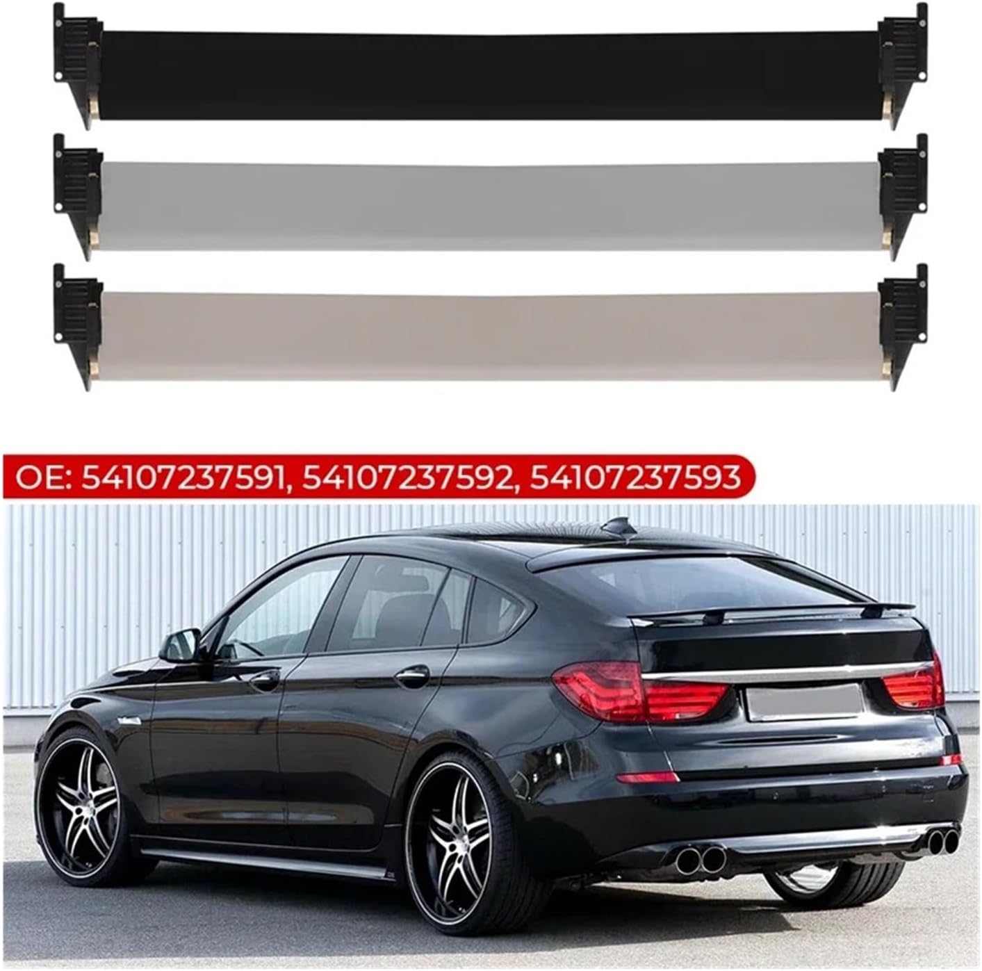 Car Sunroof Sunshade Curtain Cover 2010-2014 2015 2016 2017 Skylight Shutter Sunroof Assembly Compatible for BMW 5 Series 535i GT 550i GT(Black)