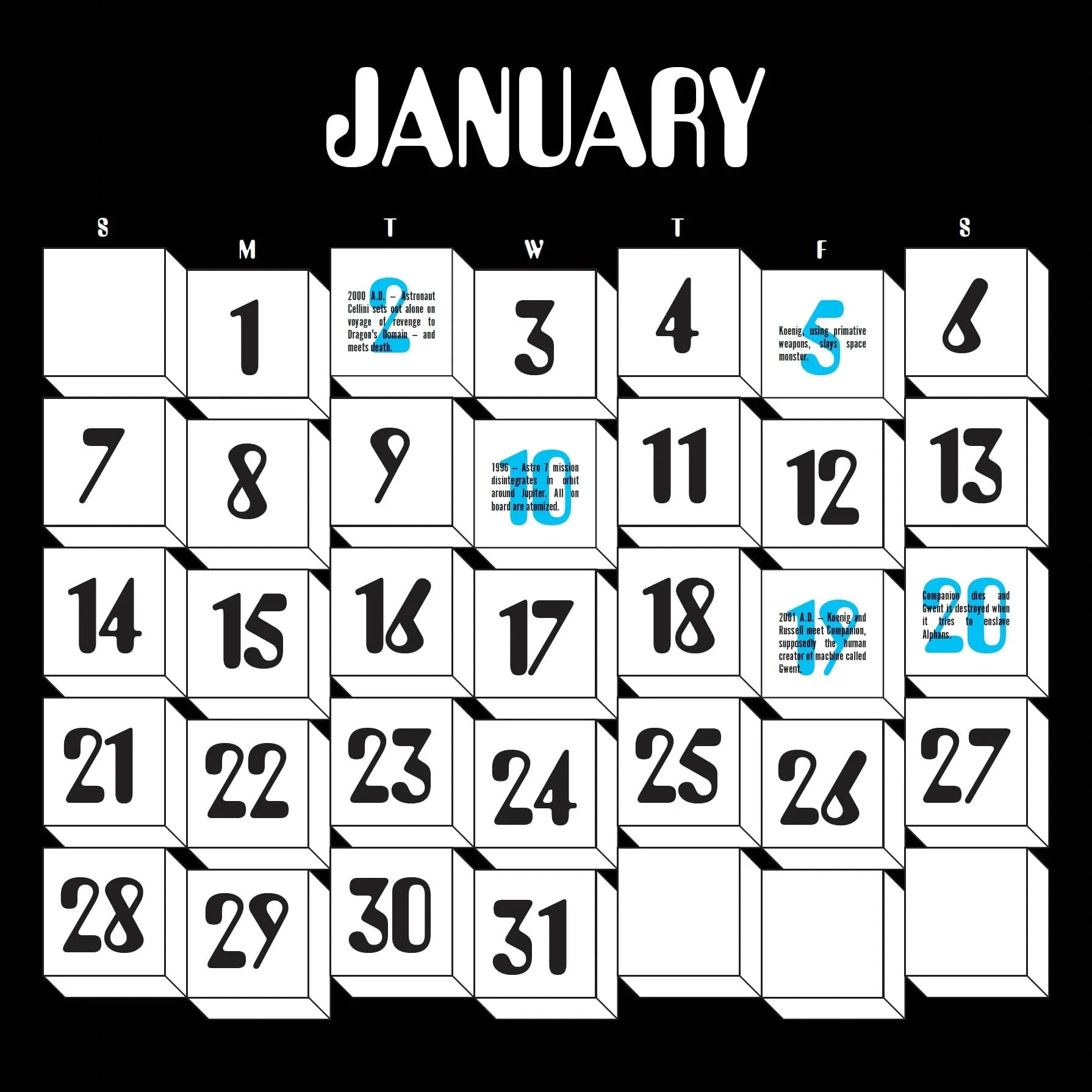Space: 1999 2024 Calendar : Amazon.co.uk: Stationery & Office Supplies