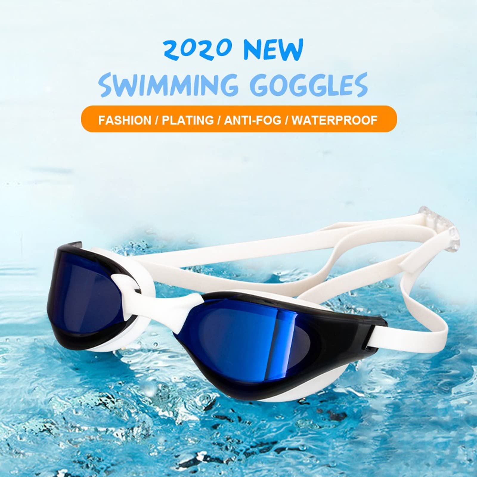 Gogle pływackie silikonowe gogle pływackie wodoodporne przeciwmgielne okulary do zawodów na zewnątrz okulary do pływania dla dorosłych
