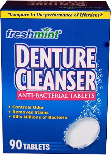 newdent90Nuevo Mundo Las importaciones, Inc. Freshmint Denture Limpiador Tablets, 90Count, color verde menta