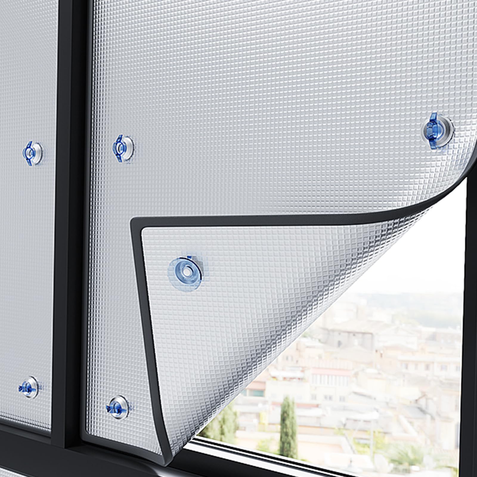 Film de Protection Solaire Anti Chaleur Aluminisé Réutilisable 8 mm d'Épaisseur 40x80 cm