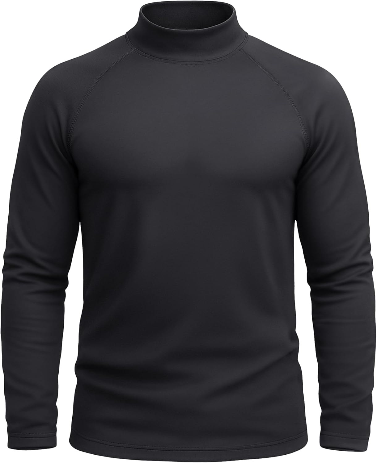 Mens Thermal Shirt Mock Turtle Neck Fleece Lined Base Layer Cold Weather Long Sleeve Undershirt Winter Underwear Tops