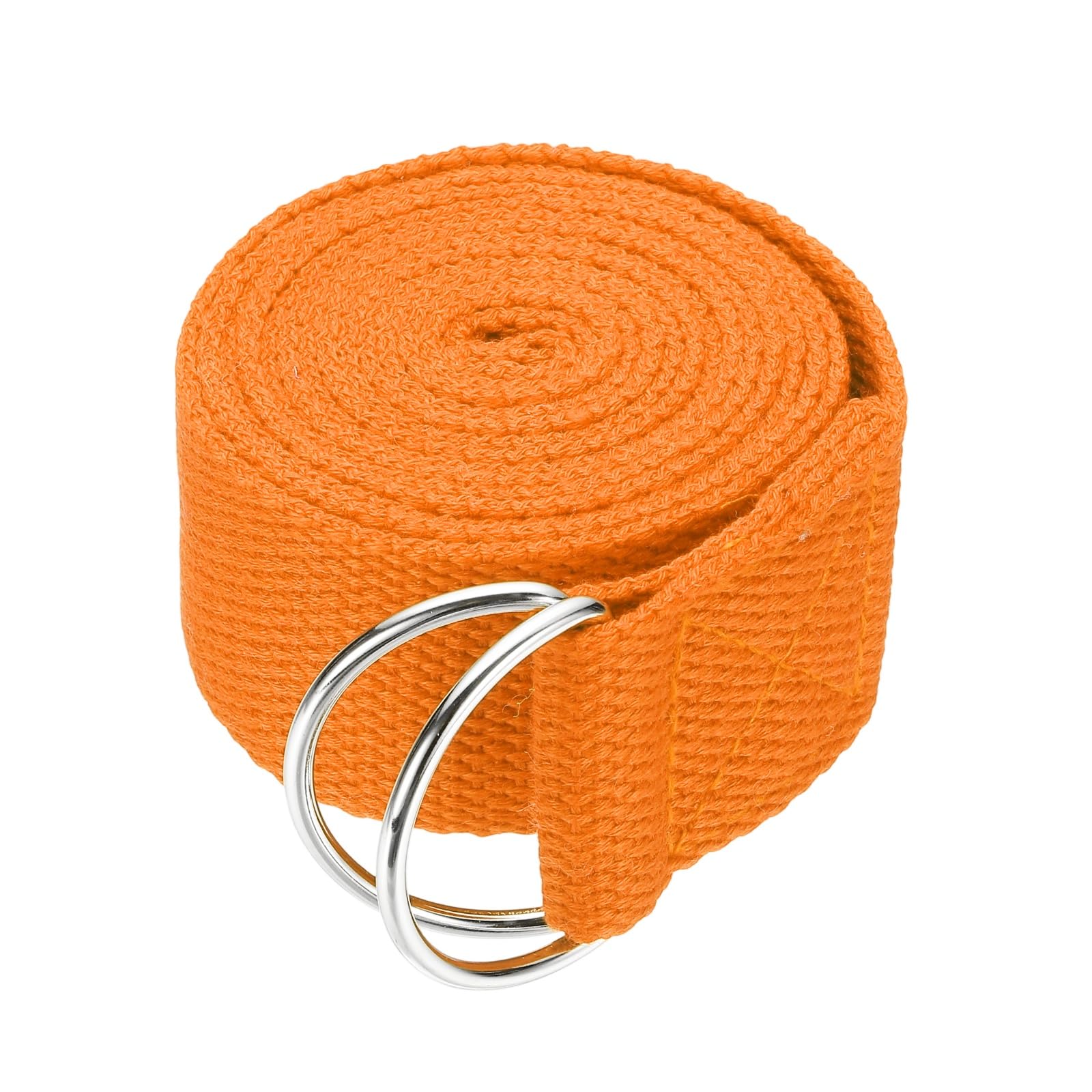 YELARXI Yoga Strap for Stretching, Athletic Stretch Band 5.9ft & Orange with Adjustable Metal D Ring Buckle Yoga Bands - Fitting for (Pilates/Physical Fitness/Gym Workout Dance) โ image 1
