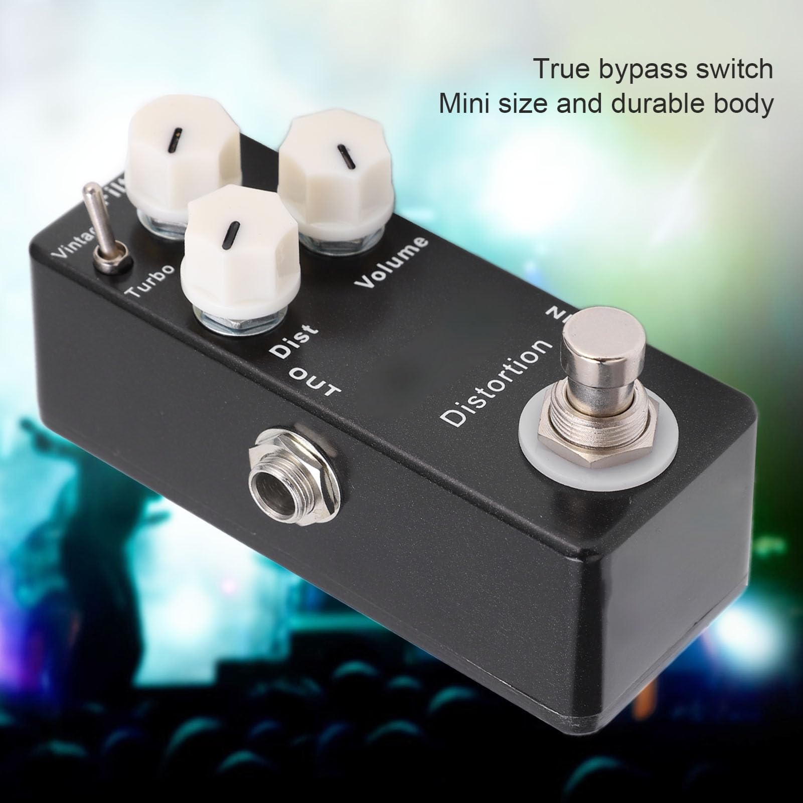 FILFEEL Pedale per Chitarra Distorsore con Interruttore True Bypass – Effetto Compatto Ed Elettrico per Chitarristi