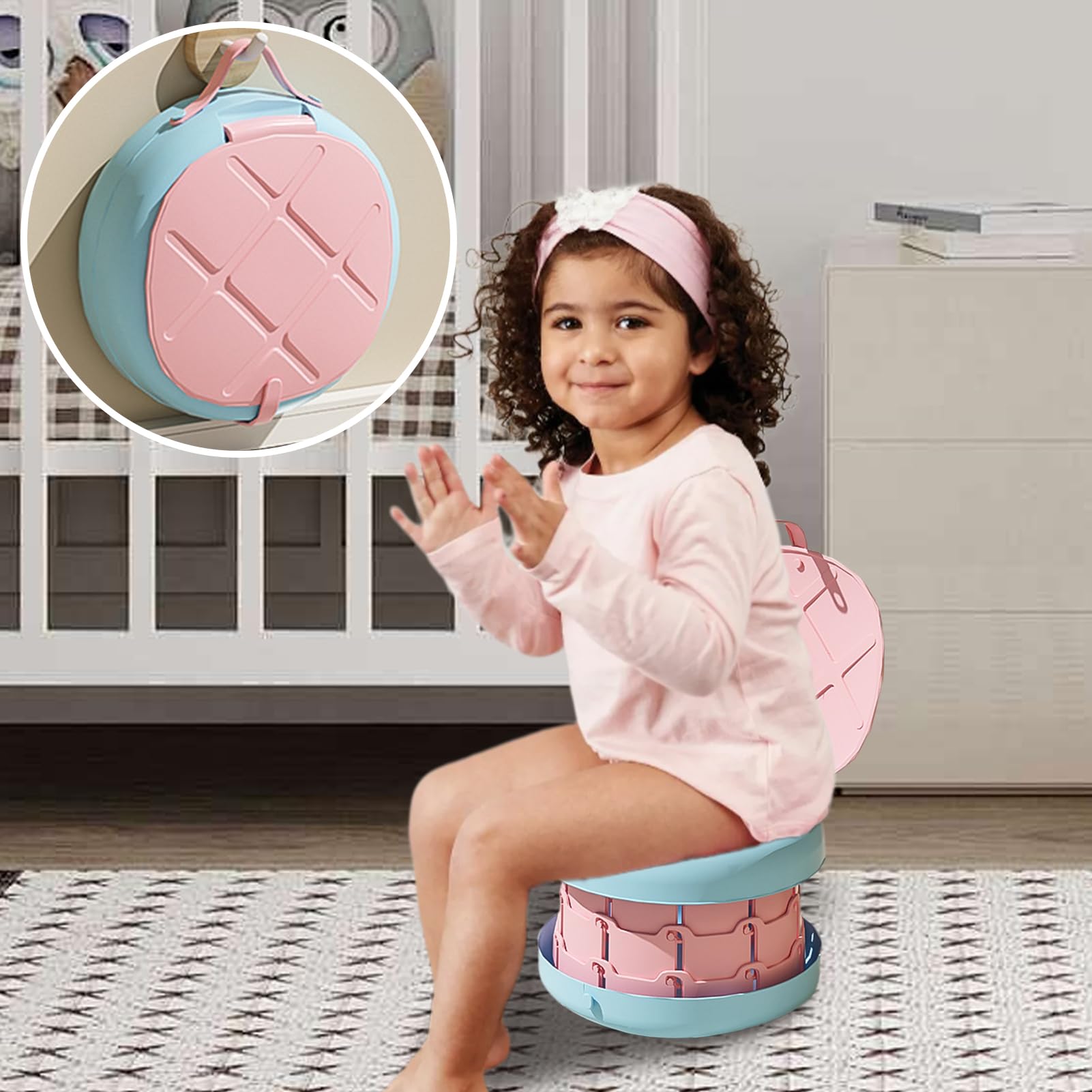 Orinal Portátil Infantil Entrenador Plegable Con Protector Contra