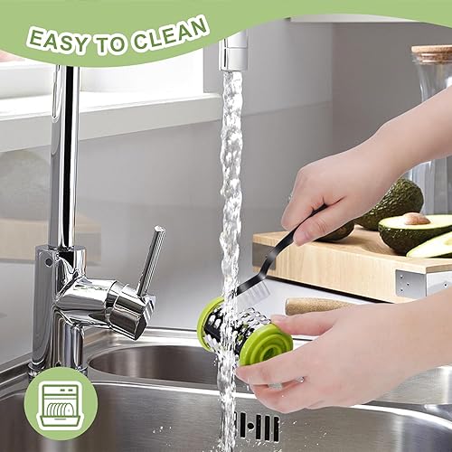 Miniatura 6 de Almcmy Cortador de mandolina para cocina, cortador de alimentos de mandolina ajustable de acero inoxidable con guantes resistentes a cortes, picador