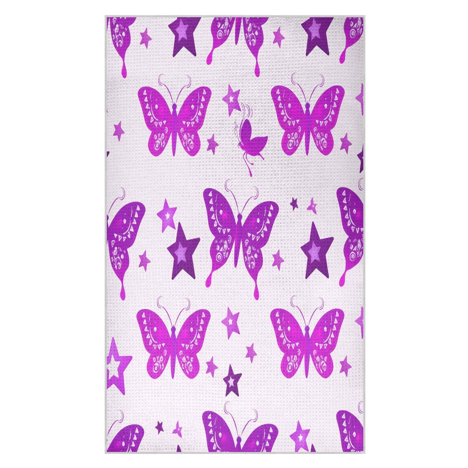 JiangGgen Butterflies Kitchen Towel 1-Pack Soft Absorbent Dish Towel