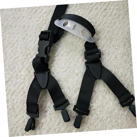 helmet Chin Strap Replacement Y Shaped Polyester Black