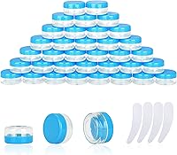 Vista 24 de 100 piezas de 10 gramos de contenedores de muestra, tarros vacíos de 10 ml con tapas, pequeños contenedores cosméticos, tarros de muestra mini con 8