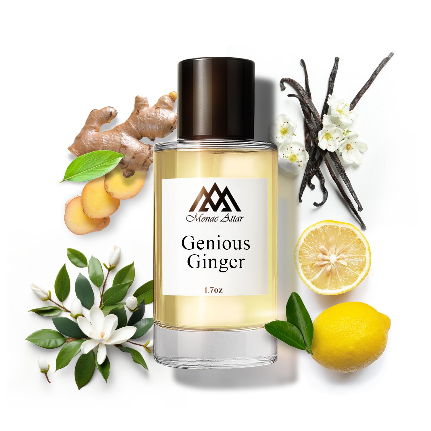 Monac Genious Ginger Inspired By Ingenious Ginger, Eau De Parfum, 1.7oz/50ml, Unisex, Long Lasting Fragrance, Luxury Made Affordable