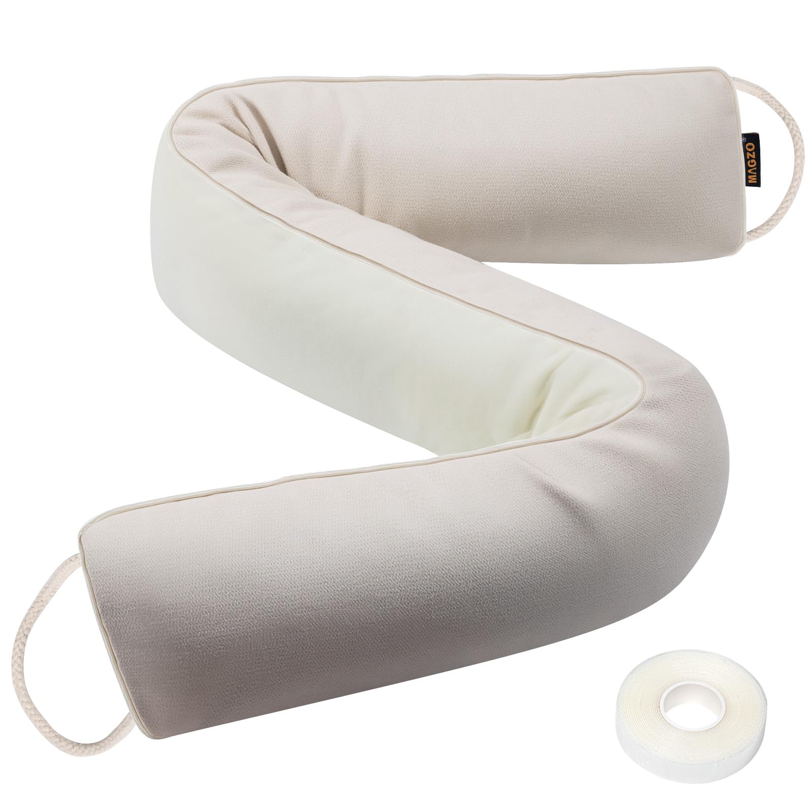 MAGZO Draft Stopper for Bottom of Door 36 Inches, White, Home Essential