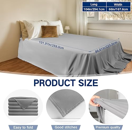 Miniatura 2 de Tudomro Paquete de 10 sábanas encimeras de tamaño individual a granel de calidad de hotel, resistentes a las arrugas, resistentes a las manchas,