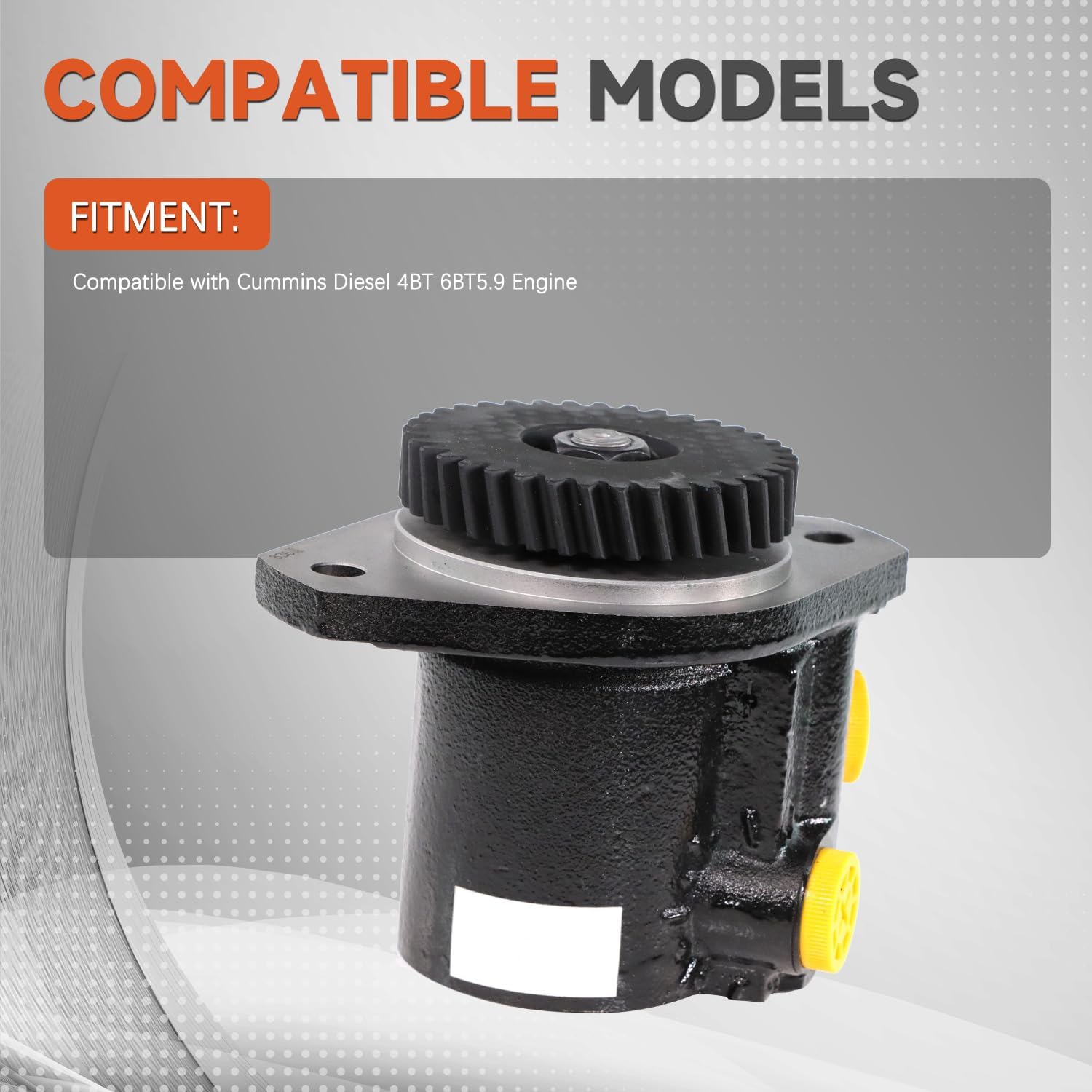 4988390 Power Steering Pump Compatible with Cummins 4BT 3.9L 6BT 5.9L 6CT/6CTA 8.3L After-Market Parts