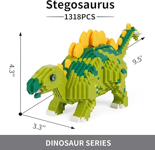 Miniatura 10 de Bloque de construcción modelo de dinosaurio micro mini bloques de dinosaurio kit de construcción regalos para niños y adultos (velociraptor)