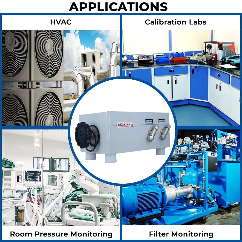 Differential Pressure Gauge Calibrator for HVAC, Laboratories, Room Pressure Monitoring Model: IK HPP-01