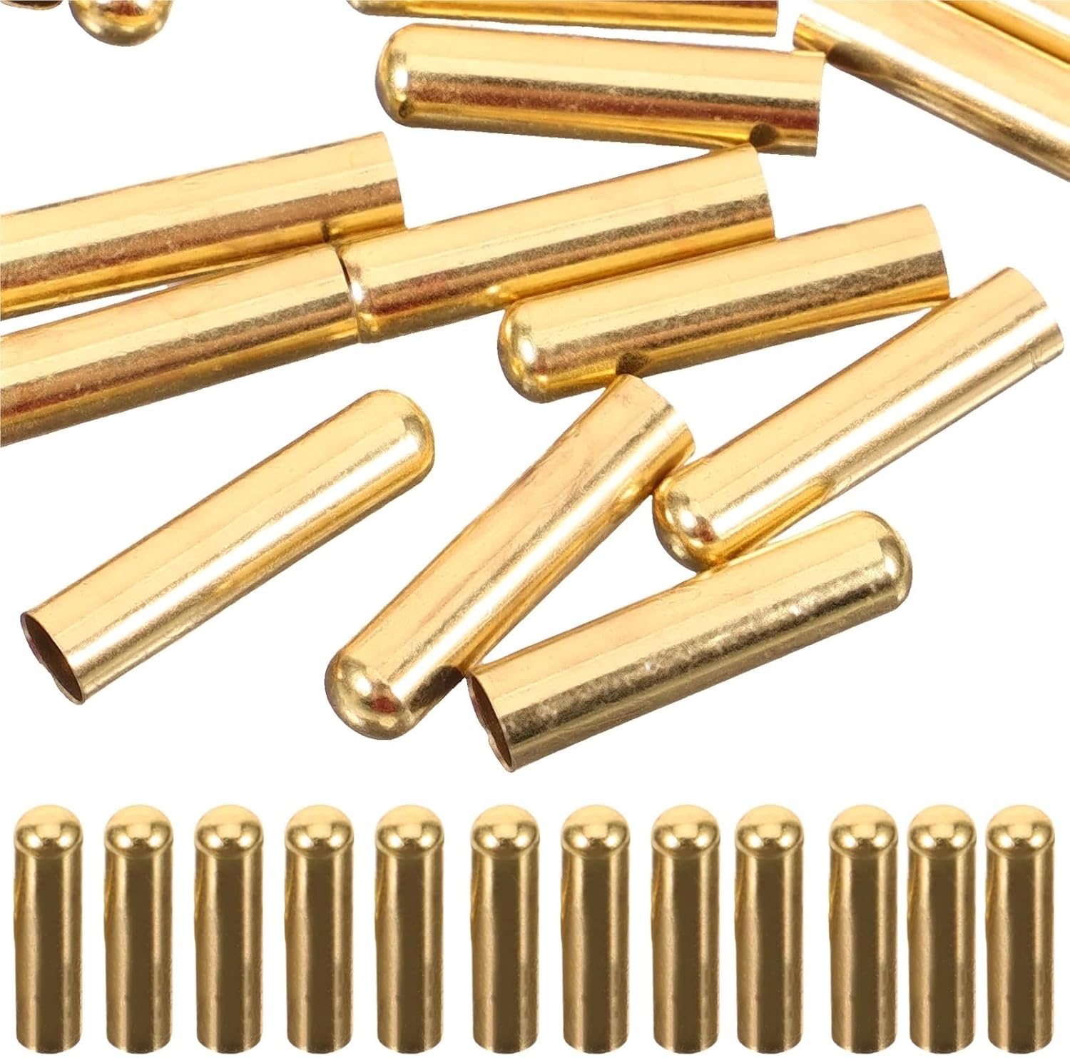 Shoe Lace Ends Tips Metal Aglets for Shoelaces 50pcs Hat Tail Clip Shoelace Accessories