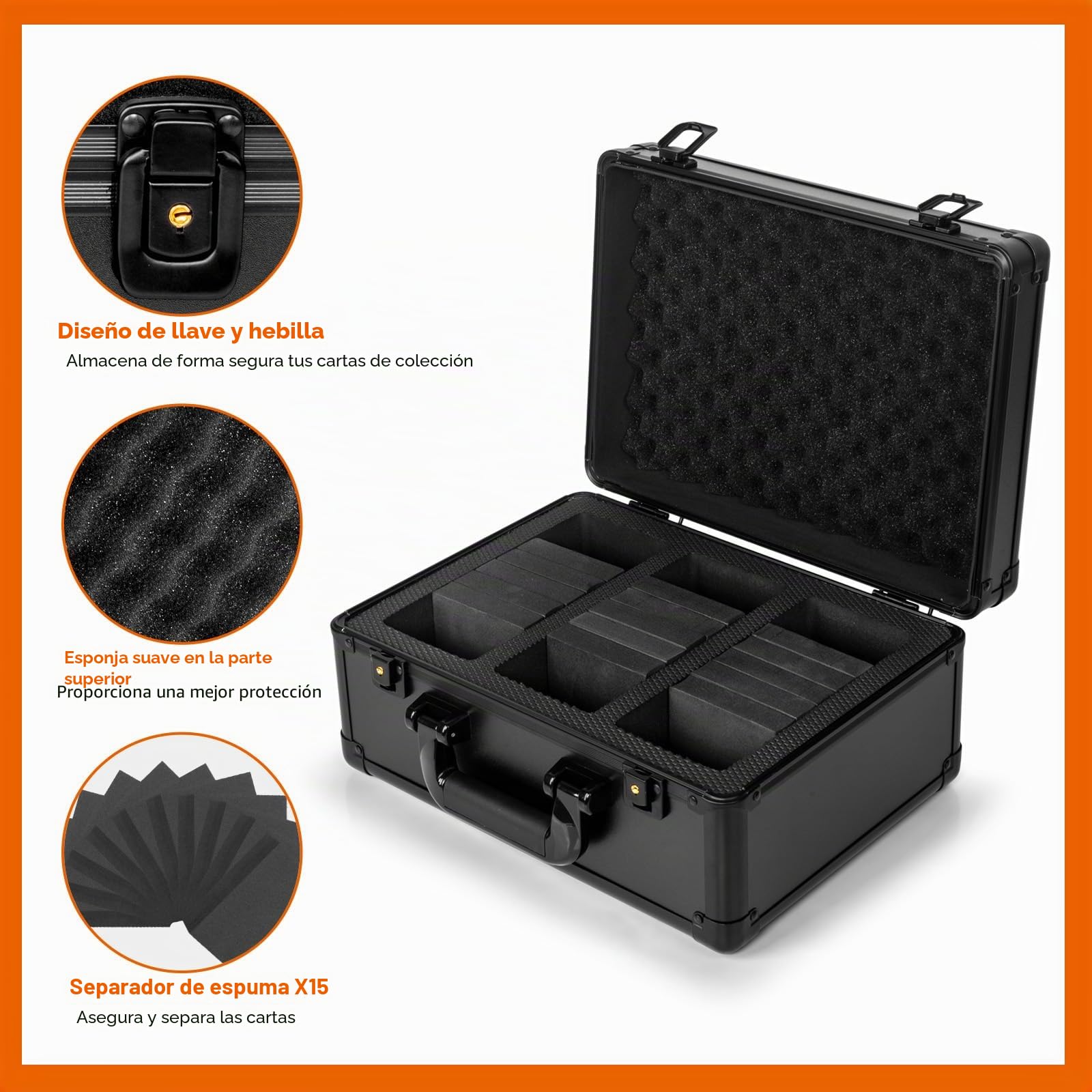 Caja de Almacenamiento para Cartas Calificadas, Caja de Almacenamiento para Cartas de Trading, Porta Slab PSA para Tarjetas Deportivas, Tarjetas Calificadas, Top Loaders, One Touch - 3 Fila