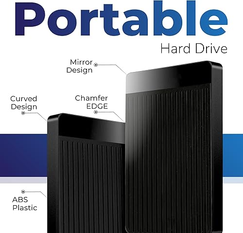 Miniatura 4 de Disco duro externo de 1 TB, disco duro portátil USB 3.1 Tipo-C, almacenamiento de respaldo ultradelgado de 2.5 pulgadas para PC, laptop, tableta y